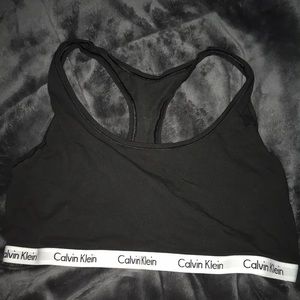 Black Calvin Klein sports bra. Never been worn